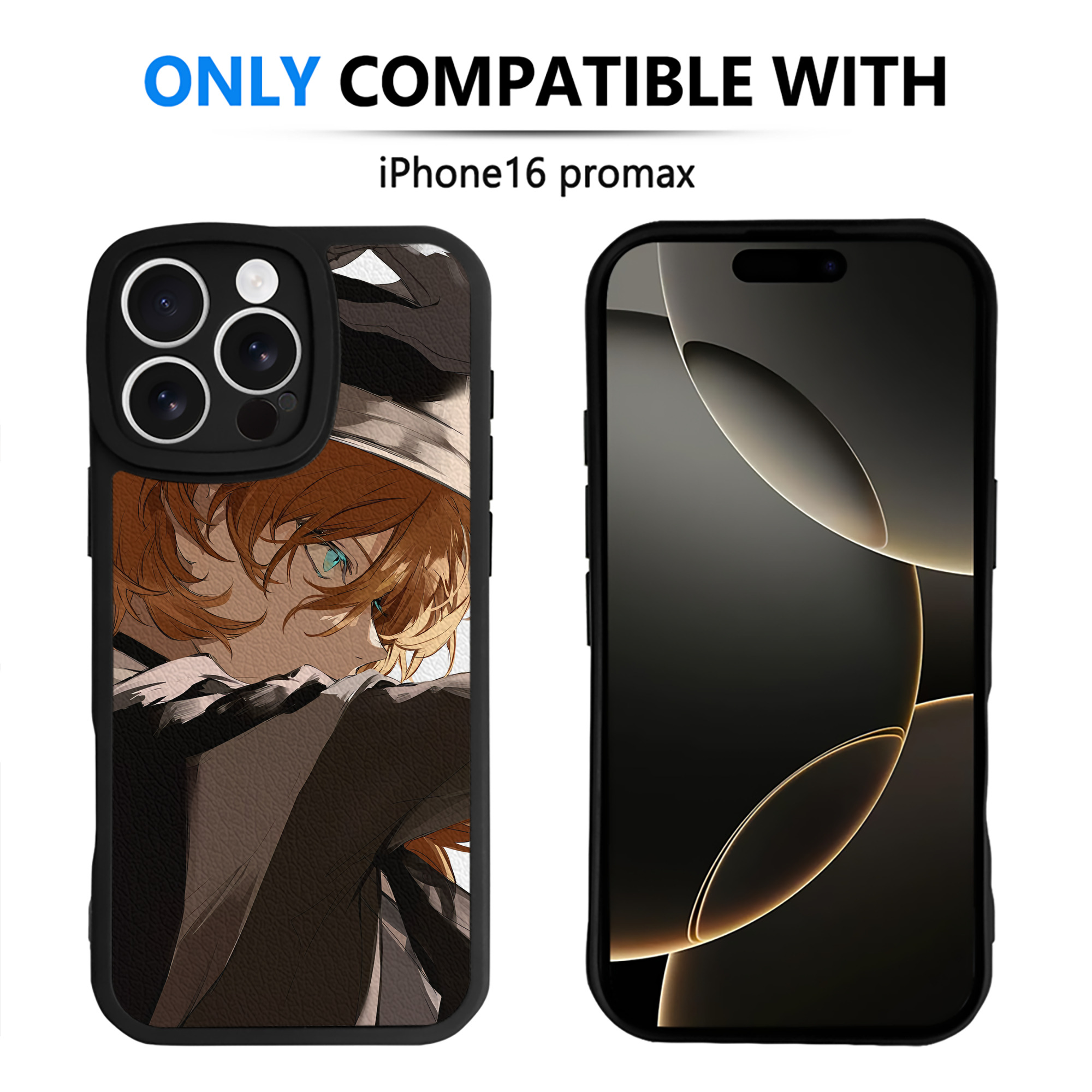 （画像用） 文豪ストレイドッグス Bungo Stray Dogs 【iPhone 16シリーズ対応】シリコンスマホケース（レザー調） 材質：シリコン